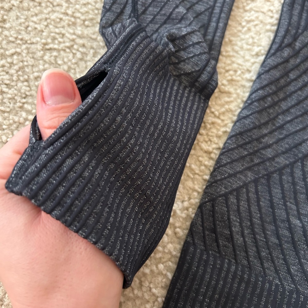 Lululemon Rest Less Pullover Sweater - Aeriel Current Black / White - Picture 7 of 8